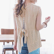 Load image into Gallery viewer, Knitted Blouse Women 2020 Summer Solid Fashion Sleeveless Pullover Female Tops Korean Sweet Causal Shirts Khaki
