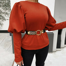 Load image into Gallery viewer, New Fashion Belt Solid Black Blouse Long Sleeve Office Shirt Women Spring 2020  Elegant Shirts Ladies Tops Party Casual Blouses
